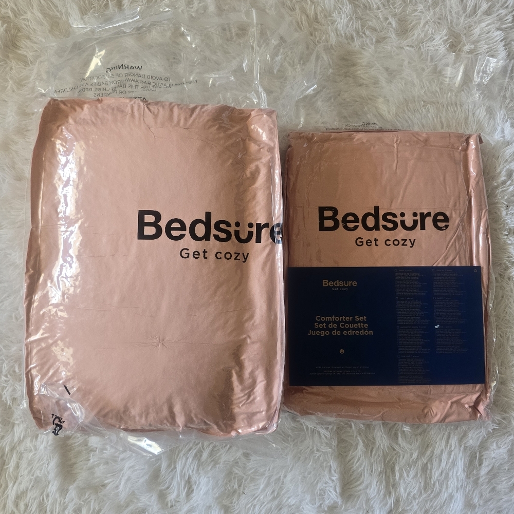 Bedsure King Size Comforter Set Dusty Pink - Bed in a Bag Bedding Set 7 Pieces - Picture 9 of 13